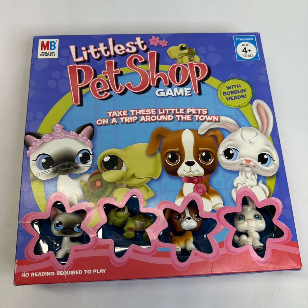 Milton Bradley Littlest Pet Shop Game 2005 Complete 4 Pets 42978 Vintage